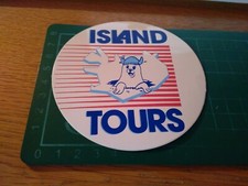 ADESIVO STICKER VINTAGE kleber ISLAND TOURS 