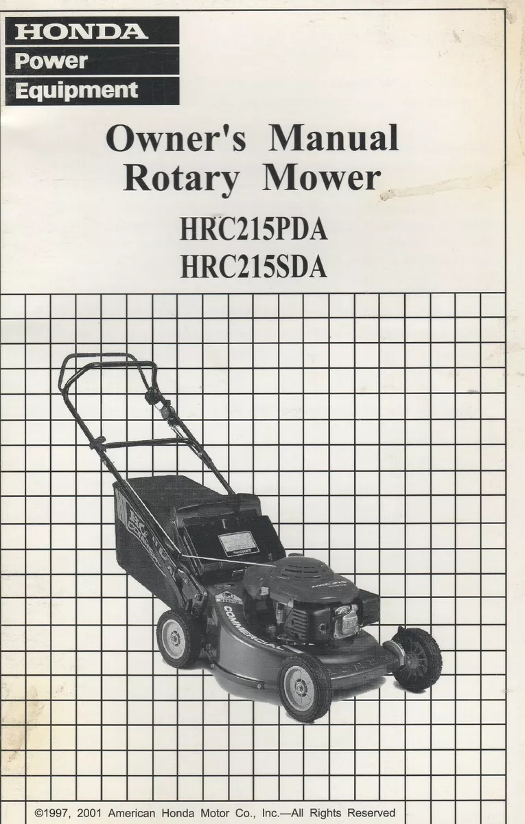 Honda lawn mower manual deals