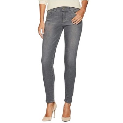Democracy  Ab solution Gray Slim Fit Ankle No Gap Waistband Jeans Stretch 12