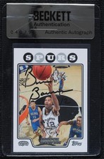 BAS 2008-09 Topps Bruce Bowen #130 Seal of Authenticity Auto 3c7