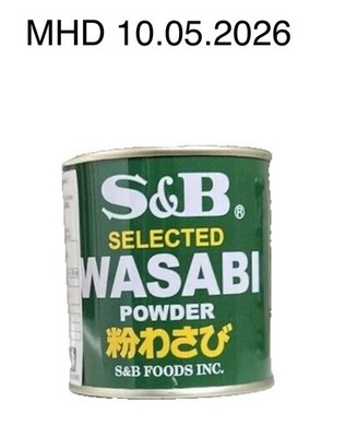 3x30g S&B Wasabi Pulver grüner Meerrettich scharf Sushi Wasabi Sushi Wasabipaste