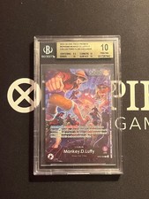 Monkey D Luffy BGS 10 OP05-060 PSA Magazine Exclusive One Piece Promo Piece Card