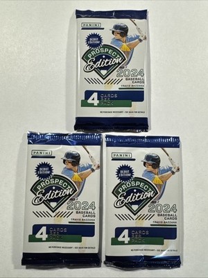 (3) 2024 Panini Prospect Edition Baseball Factory Sealed Pack LOT