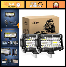 120W 6.5" LED Work Light Bar - Spot Flood Combo, Waterproof for Off-Road Truck