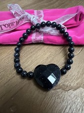 Genuine Lola Rose Stretch Heart Bracelet In Blue Sandstone