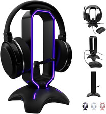 RGB Gaming Headset Stand with Mouse Bungee USB Hub for Desk Organizer Cooler