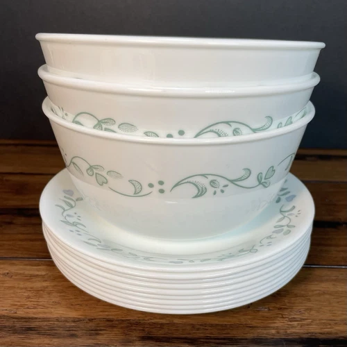(12 Pieces) Country Cottage by Corelle, Plates & Deep Bowls