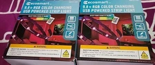 2 Pack! Ecosmart RGB Color Changing USB Powered Strip Light - 9.8ft