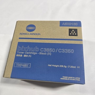 Genuine Konica Minolta Bizhub Black Toner Ink A5X0130 New TNP48K C3850 C3350