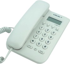 Corded Basic Landline Phone, TelPal FSK/DTMF Simple Caller ID Telephone with ...