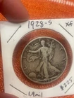 1928 s walking liberty half dollar xf