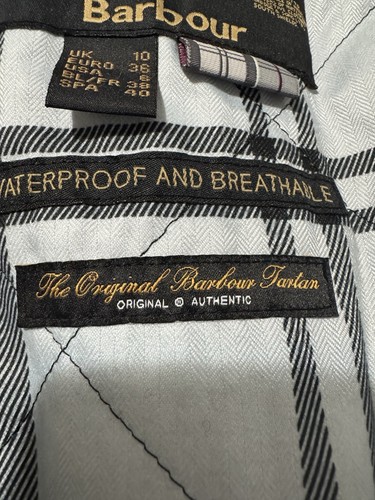 Cappotto impermeabile Barbour donna Bute pelliccia sintetica con cappuccio imbottito UK 10 US 6 $400 - Foto 18 di 18