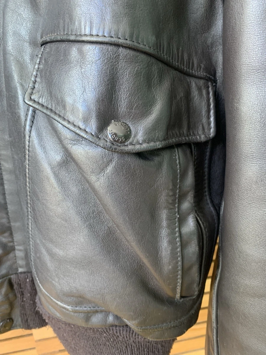 Chaqueta de Vuelo de Cuero Schott De Colección 184SM / 684SM Marrón Talla 48 EE. UU. XXL