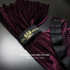 Jdm Cayears Produce Red Velvet Car Curtains Gold Jp Vip Window Shade Valance 60s