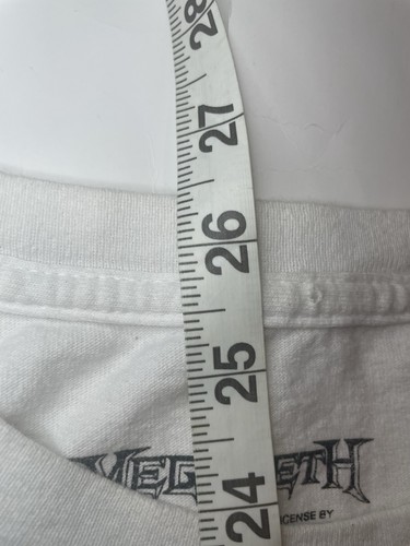 Camiseta Primitive X Megadeth Mediana Blanca Calavera P RARA - Imagen 8 de 9