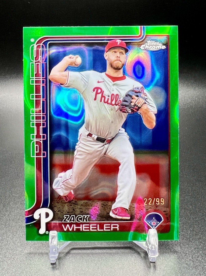 2025 Topps Chrome ZACK WHEELER Green Lava Refractor /99 Phillies #189