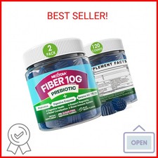 Fiber Gummies for Adults, Sugar Free 10g Prebiotic Fiber Supplement with Digesti