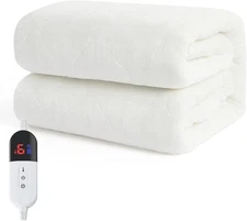 Premium Quilted Heated Mattress Pad Full Size 54 X 75 Bed Warmer 6 Heat Settings