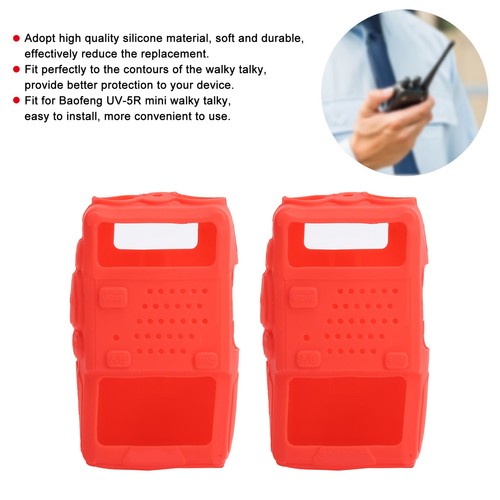 2x Mini Walky Talky Silikon Ochronny Soft Cover Dwukierunkowy ochraniacz radia Fo Fit - Zdjęcie 21 z 37