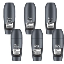 6 Pk Dove Invisible Dry Roll On Men Care Antiperspirant Deodorant 50ml/1.7 oz