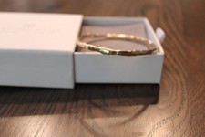 Christina Jervey Molten Bangle and Skinny Band in 14kt Yellow Gold