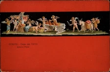 Casa Dei Vettii Pompeii Italy vintage postcard mythological art s921