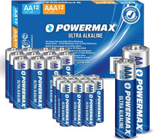 Alkaline Batteries 24-Count Combo Pack, 12 Double AA, 12 Triple AAA , Ultra Lon