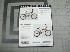 vtg 1990s BMX promo flyer Titan 1996 Hyper Metro Mid School