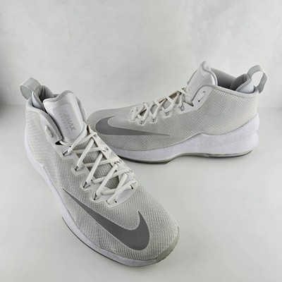 Nike Air Max Infuriate 2 Mid Mens Size 15 White Grey Basketball Shoes AA4439-100 Size 15 - Nike Air Max Infuriate Premium Mid White Silver  main image 2