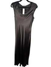 NWT Sample piece Tiana B. Black Satin Maxi Dress, No size tag, Small
