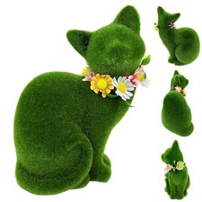 Outdoor Cat Statue Realistic Faux Resin Garden Ornament Outdoor Lovely
