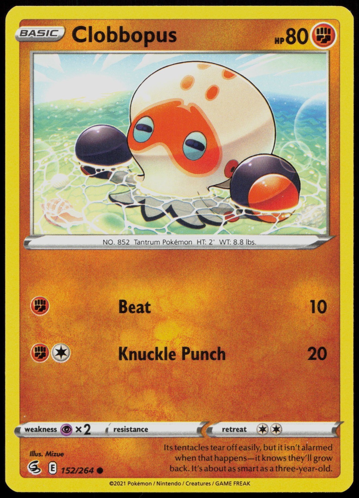 Clobbopus 152/264 SWSH08: Fusion Strike Non-Holo Pokemon TCG