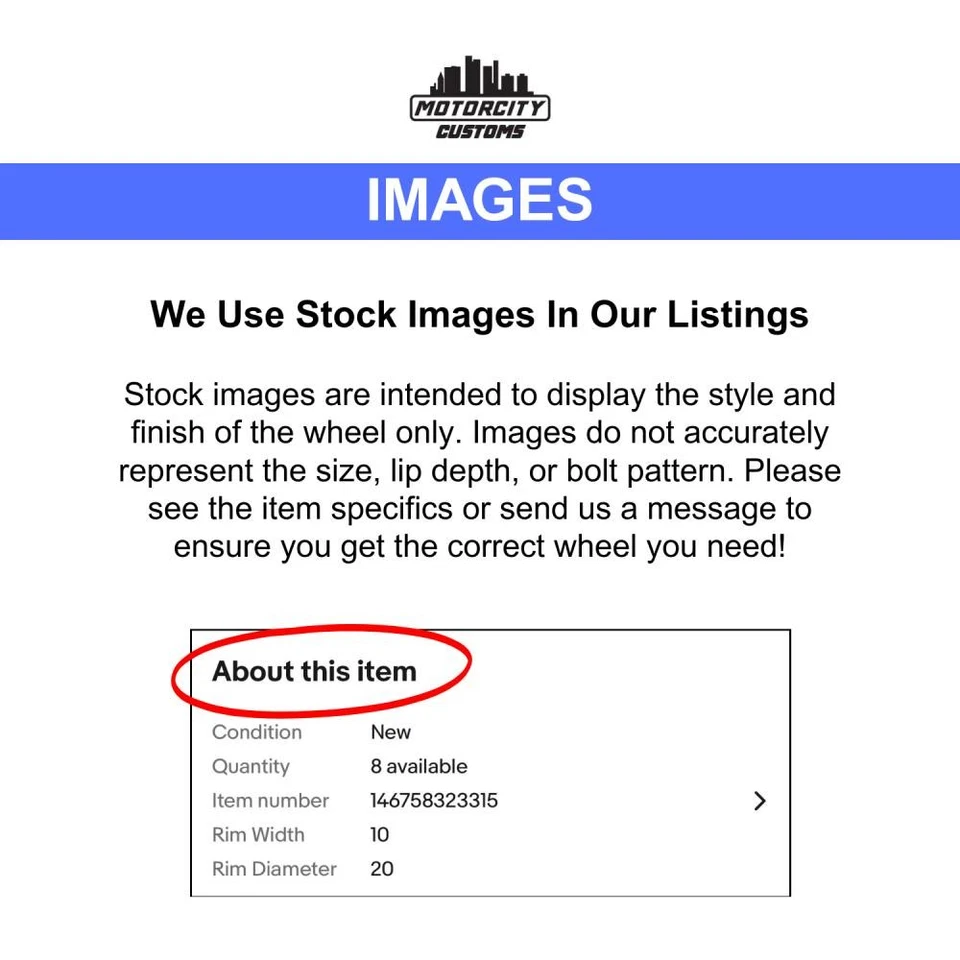 Vision Off-Road Wheels 405 20x10 -25 Gloss Black Milled Spoke 5x127 5x5 (QTY 1) - Imagem 3 de 4