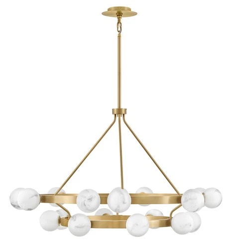 Fredrick Ramond FR41905 Selene 18 Light 48"W Ring Chandelier - Brass - Picture 7 of 8