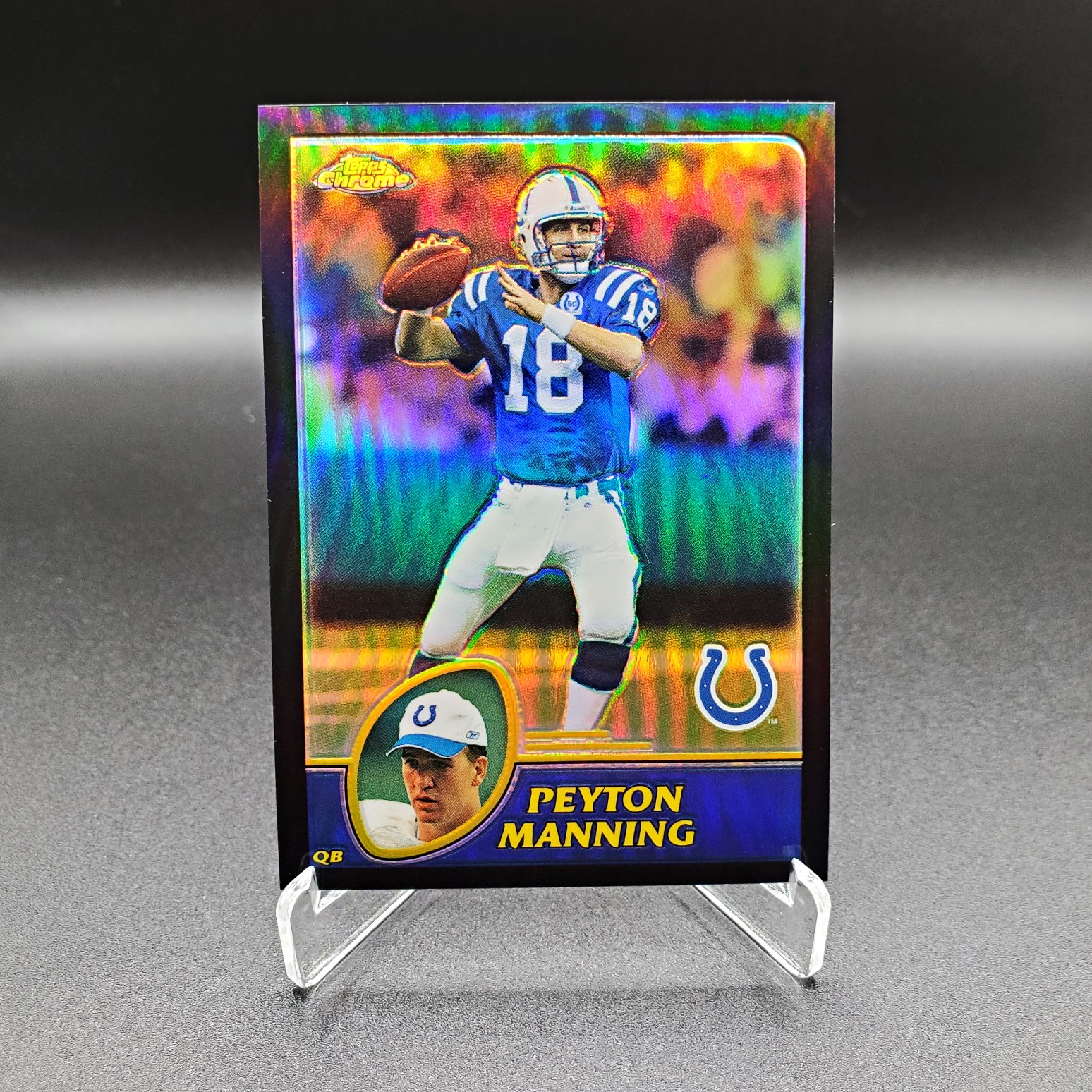 Peyton Manning 2003 Topps Chrome #45 Black Refractor /599 Colts