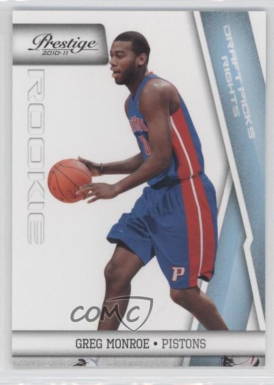 2010 Prestige Draft Picks Rights Light Blue /999 Greg Monroe #217 Rookie RC 0a9