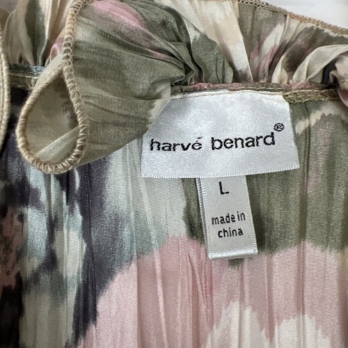 NWT Harve Benard FLORA Crinkle Blouse with Ruffled Neck & 3/4 Sleeves Size Large - Picture 3 of 14