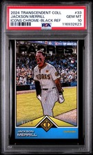 2024 TRANSCENDENT COLL TRANSCENDENT ICONS CHROME #33 JACKSON MERRILL 7/10 PSA 10
