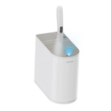 Bathroom Trash can Set, Motion Sensor Trash Can 1.8 White with Toilet Brush