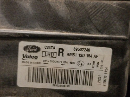 AM5113D154AF FARO DERECHO PARA FORD GRAND C-MAX DXA/CB7, DXA/CEU 1.0 E 5410699 - Foto 6 di 10