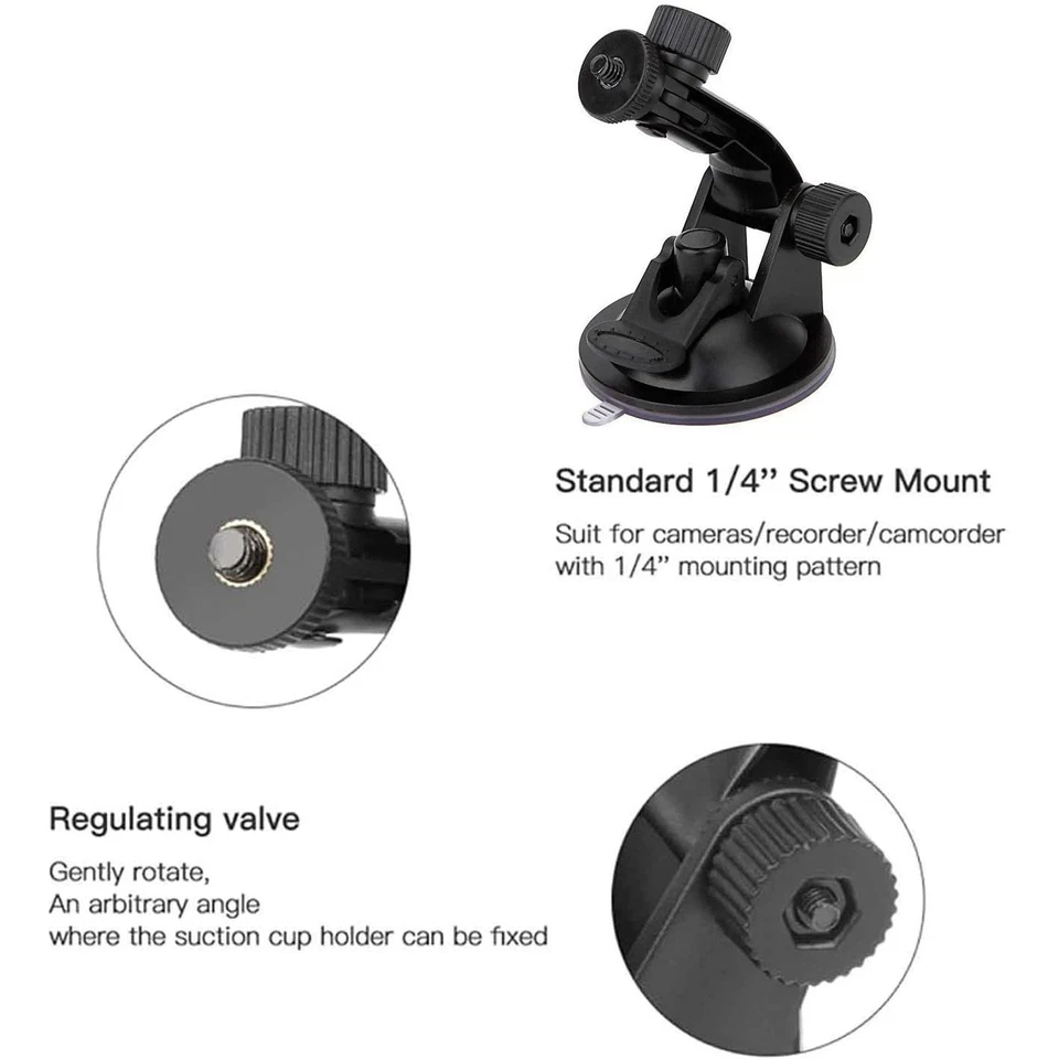 Soporte de parabrisas de montaje con ventosa para cámara GoPro Hero DSLR Nikon Foto 4 de 4