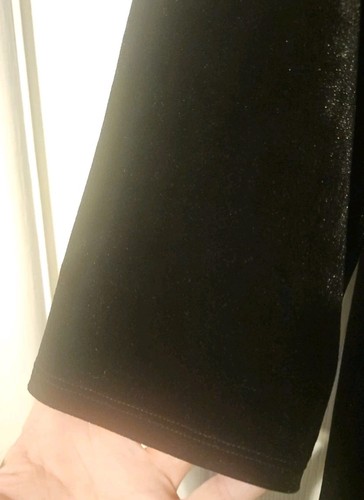 Haut femme velours/étincelant Notations, 2 en 1, taille grand ourlet asymétrique noir/rouge - Photo 4/9