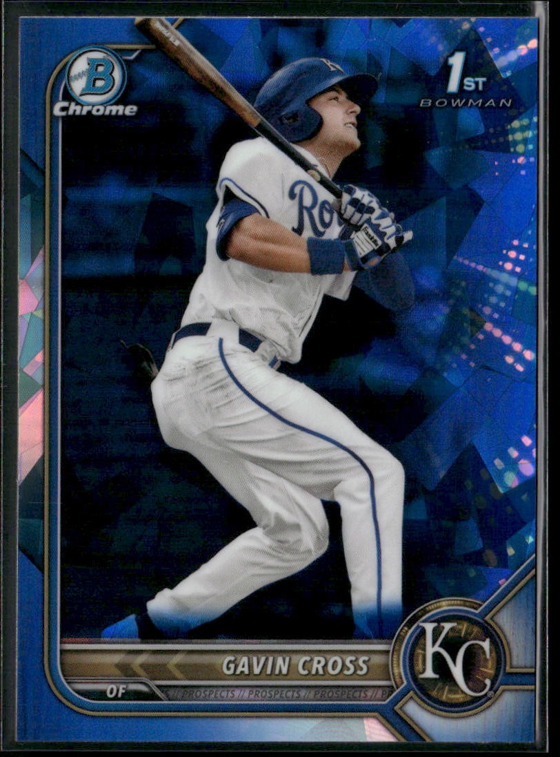 2022 Bowman Draft Sapphire #BDC-6 Gavin Cross Kansas City Royals Refractor