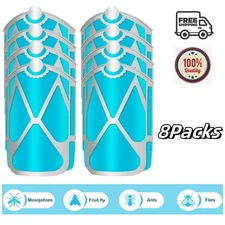 8PCS New Flying Insect Trap Refills Compatible With ZEVO Indoor Fly Refill US
