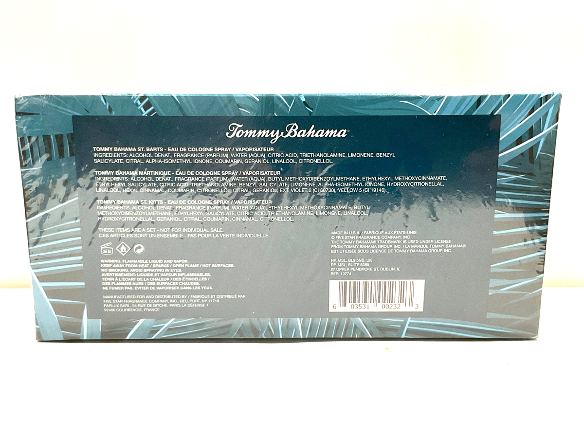 Tommy Bahama Men's Fragrance Collection Set Of 3 Pcs 0.5 Oz Bottles Free  Ship | eBay