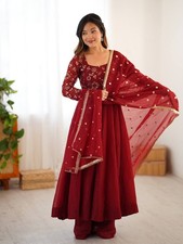 Indian Bollywood Wedding Gown Readymade Party Style Long Dress for Women