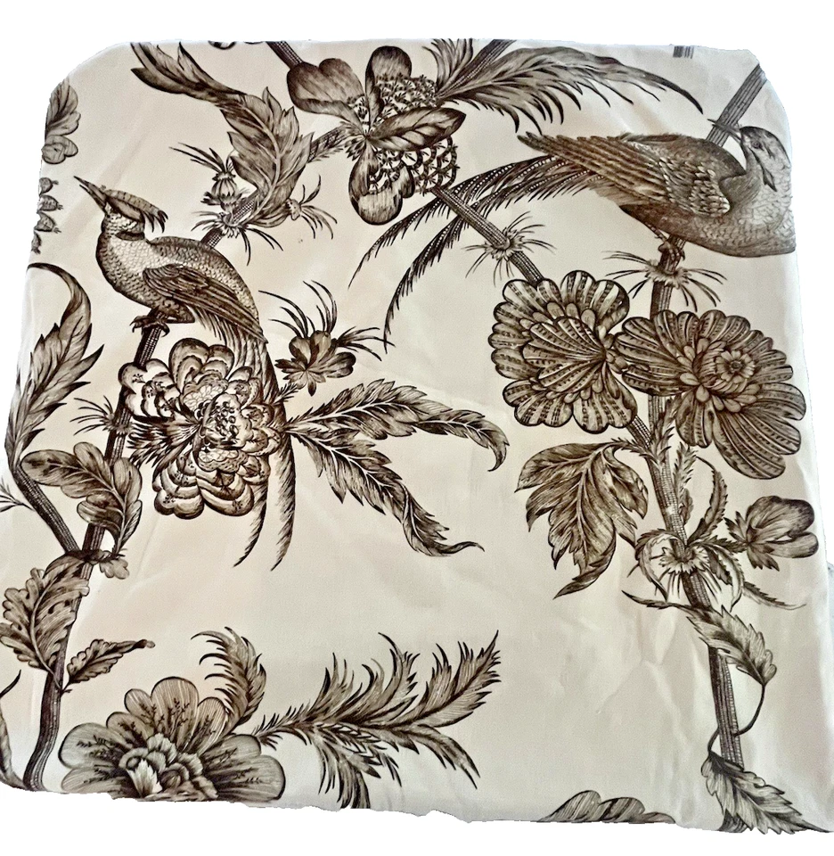 Pottery Barn Pheasant Pillow Cover 24" x 24" Atumnal Fall Brown Cream Naturecore - Image 4 of 4