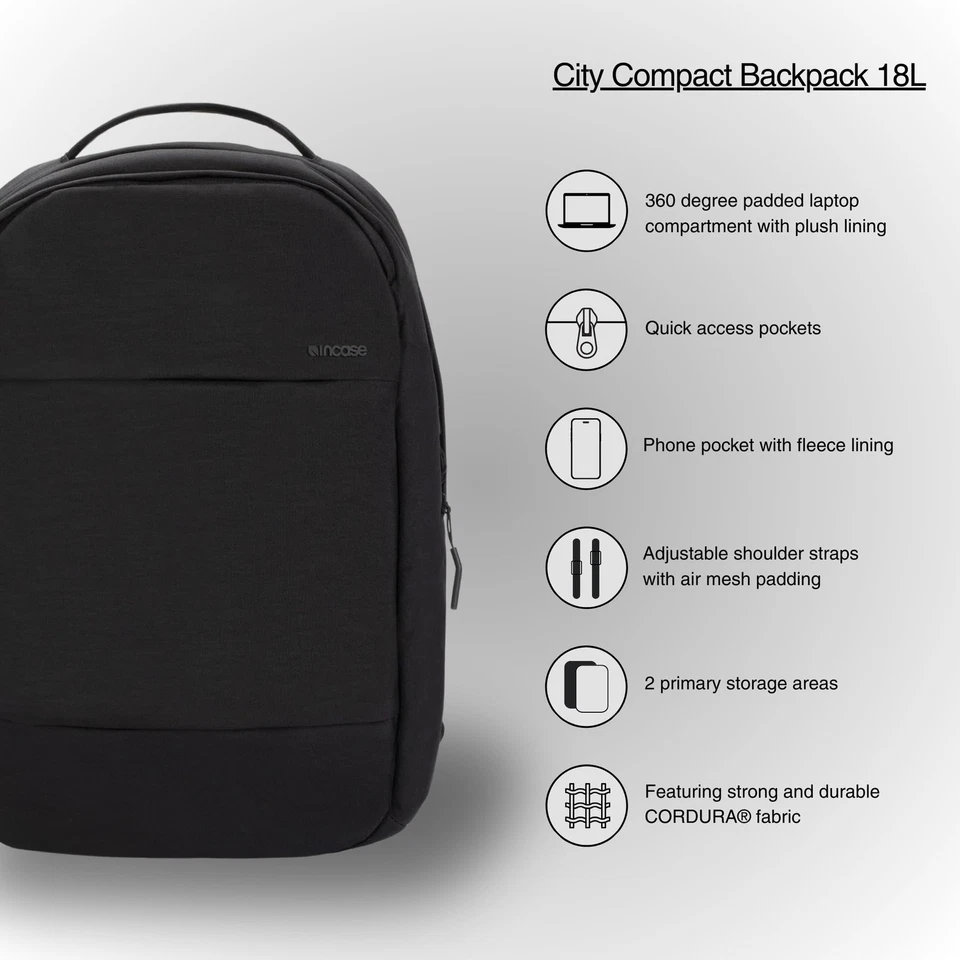 Compact City Backpack – 18L Everyday Travel Tech Backpack and Laptop Bag for ... - Image 2 of 4