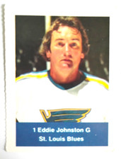 74 75 LOBLAWS MINI STICKER EDDIE JOHNSTON ST LOUIS BLUES