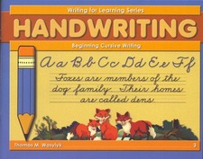 Writing For Learning Handwriting NEW Grade 3: Beginning Cursive Writing UNUSED